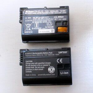 Two Lithium Ion Batteries for Digital SLR Camera
